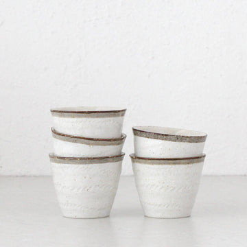 SHIROKARATSU CERAMIC CUP BUNDLE X5 | NATURAL GLAZE