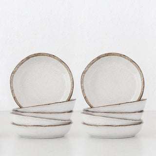 SHIROKARATSU CERAMIC LARGE DISH  |  BUNDLE X10  |  NATURAL GLAZE |  19CM