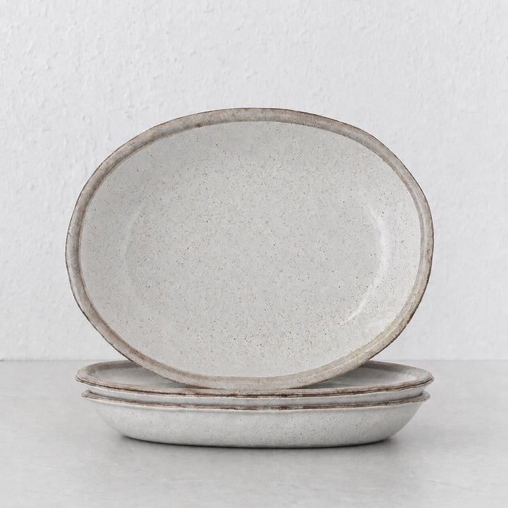 SHIROKARATSU CERAMIC LARGE SERVING DISH BUNDLEx3  |  NATURAL GLAZE  |  29CM