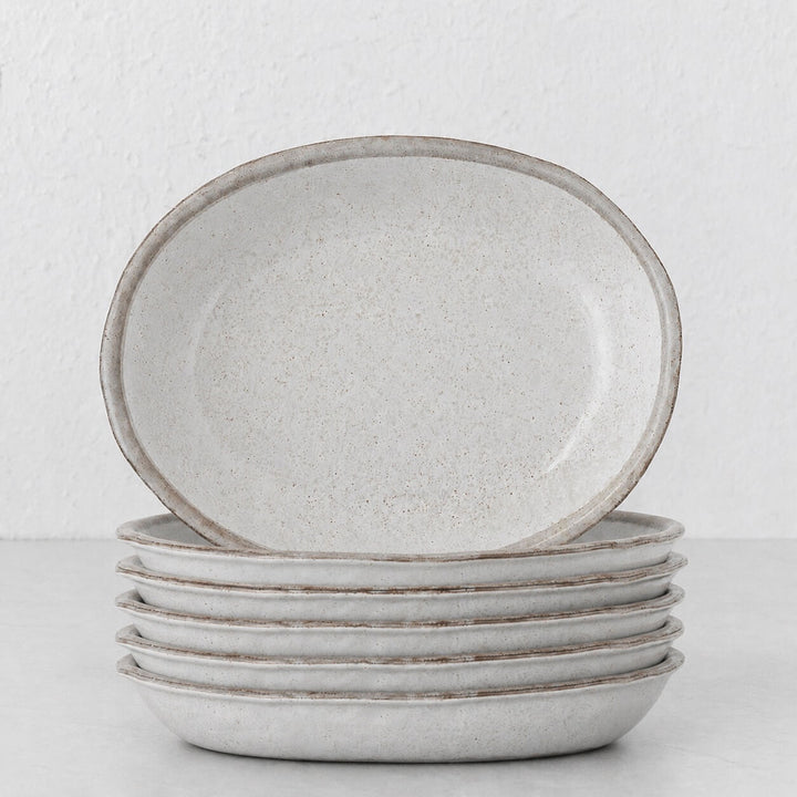 SHIROKARATSU CERAMIC LARGE SERVING DISH BUNDLEx6  |  NATURAL GLAZE  |  29CM