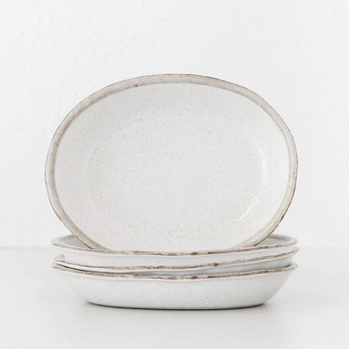 SHIROKARATSU CERAMIC LARGE SERVING DISH | BUNDLE X2 | NATURAL GLAZE | 29CM