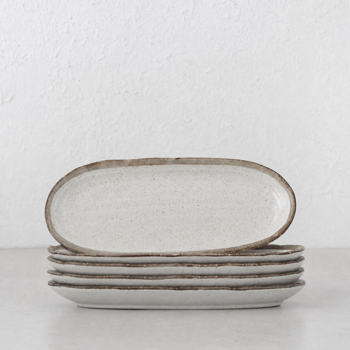 SHIROKARATSU CERAMIC LONG SERVING PLATE BUNDLES  |  NATURAL GLAZE  |  29CM