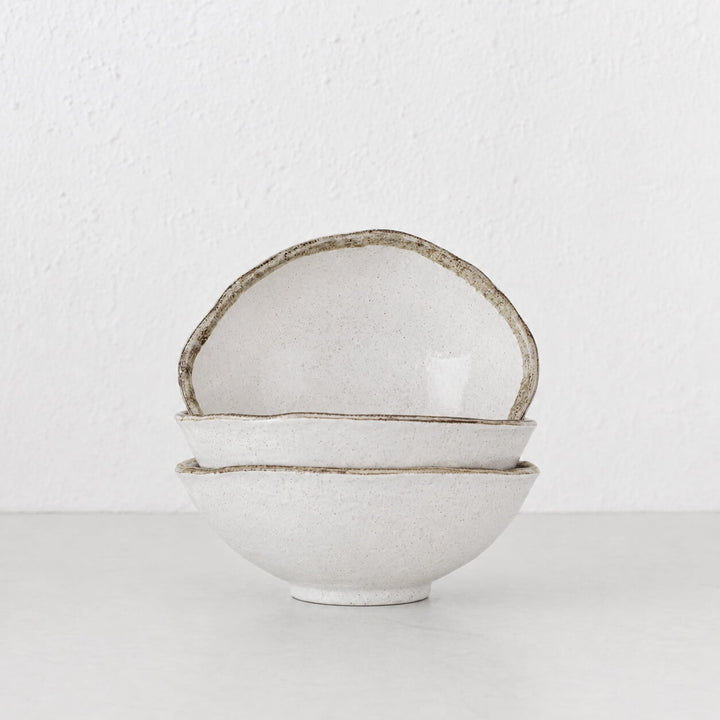 SHIROKARATSU CERAMIC MEDIUM BOWL BUNDLES  |  NATURAL GLAZE  |  21CM