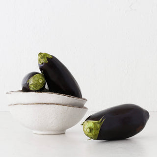 SHIROKARATSU CERAMIC MEDIUM BOWL  |  BUNDLE X2  |  NATURAL GLAZE |  21CM