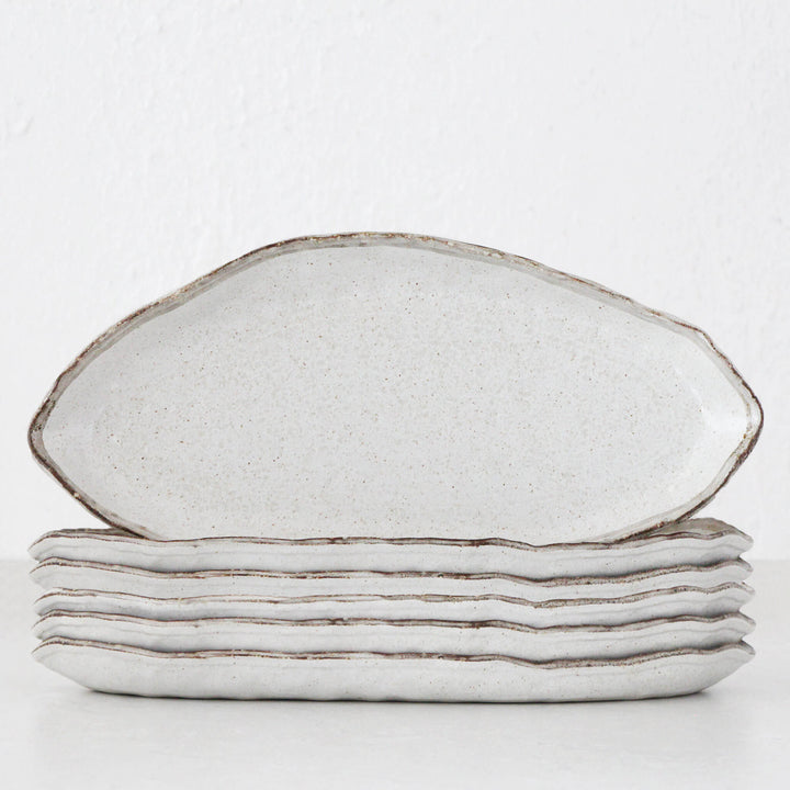 SHIROKARATSU CERAMIC SHARE PLATE | BUNDLE X6 | NATURAL GLAZE | 36CM