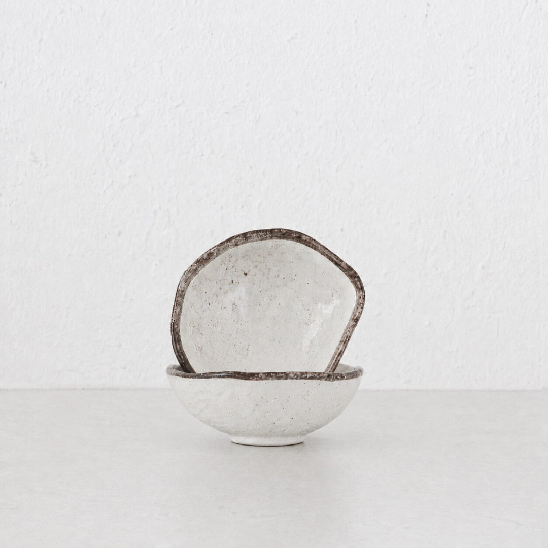 SHIROKARATSU CERAMIC SMALL BOWL  |  NATURAL GLAZE  |  15CM