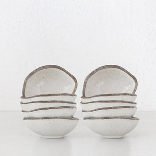 SHIROKARATSU CERAMIC SMALL BOWL  |  BUNDLE X10  |  NATURAL GLAZE  |  15CM