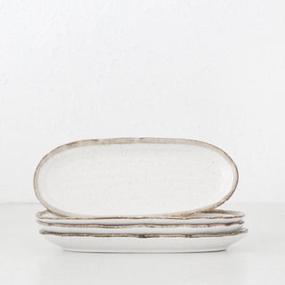 SHIROKARATSU CERAMIC LONG SERVING PLATE  |  BUNDLE X4  |  NATURAL GLAZE  |  29CM