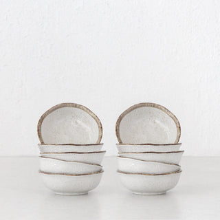 SHIROKARATSU CERAMIC MEDIUM DISH  |  BUNDLE X10  |  NATURAL GLAZE  |  12.5CM