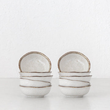 SHIROKARATSU CERAMIC MEDIUM DISH  |  BUNDLE X10  |  NATURAL GLAZE  |  12.5CM