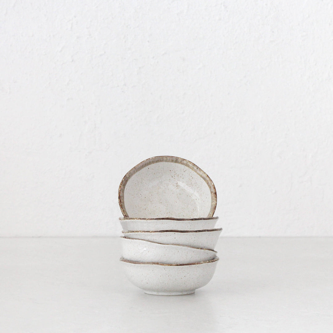 SHIROKARATSU CERAMIC MEDIUM DISH  |  NATURAL GLAZE  |  12.5CM