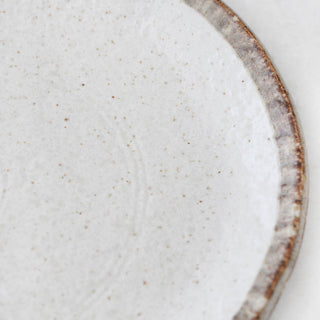 SHIROKARATSU CERAMIC MEDIUM OVAL PLATE   |  NATURAL GLAZE  |  22CM