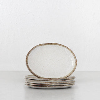 SHIROKARATSU MEDIUM OVAL PLATE BUNDLE X6 | NATURAL | 22CM