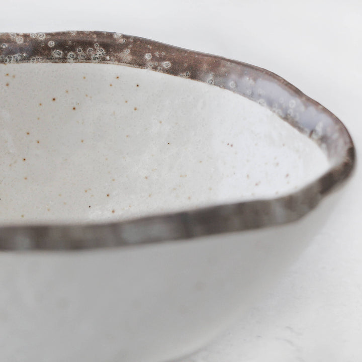 SHIROKARATSU CERAMIC SMALL BOWL  |  NATURAL GLAZE  |  15CM