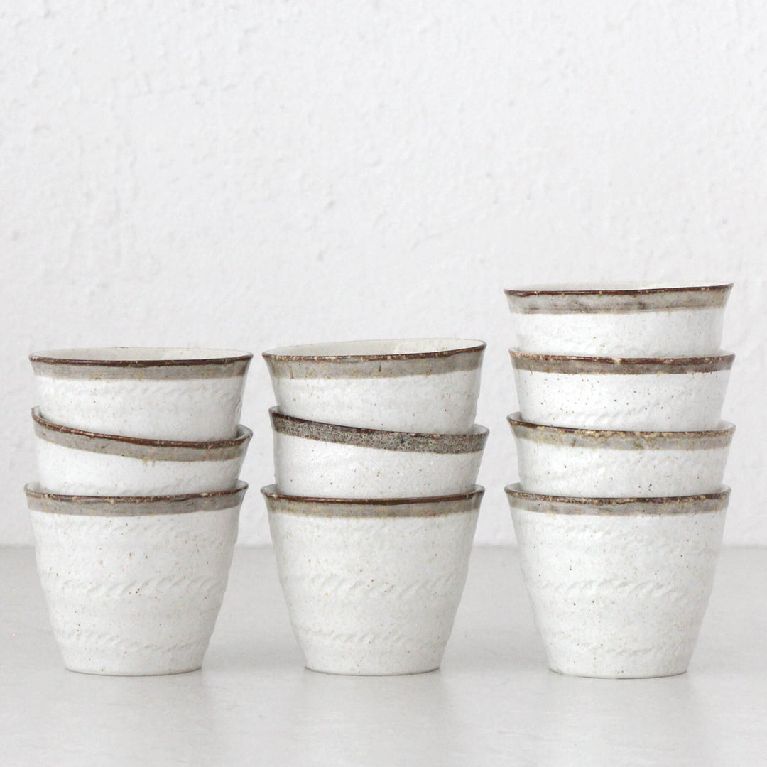 SHIROKARATSU CERAMIC CUP BUNDLES  |  NATURAL GLAZE  |  200ML