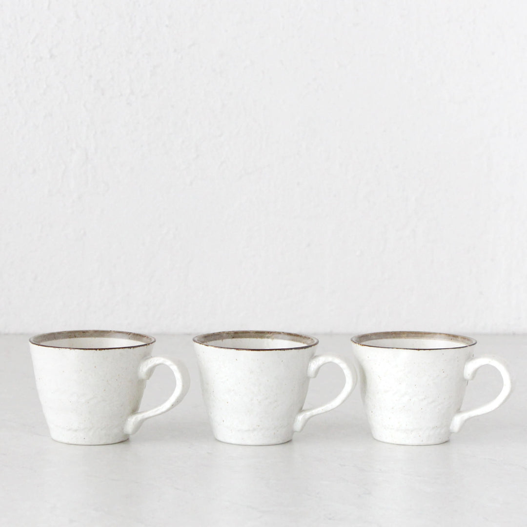SHIROKARATSU CERAMIC MUG BUNDLE x3  |  NATURAL GLAZE  |  200ML
