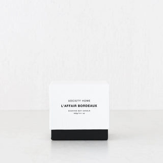 SOCIETY HOME  |  SCENTED SOY CANDLE  |  400G   |  L'AFFAIR BORDEAUX