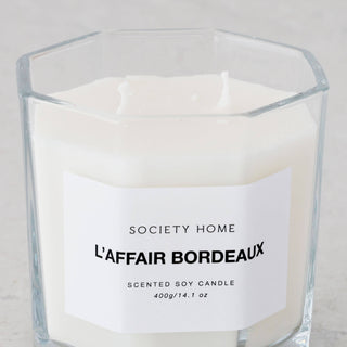 SOCIETY HOME  |  SCENTED SOY CANDLE  |  400G   |  L'AFFAIR BORDEAUX