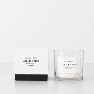 SOCIETY HOME  |  SCENTED SOY CANDLE  |  400G   |  VILLAGE GREEN