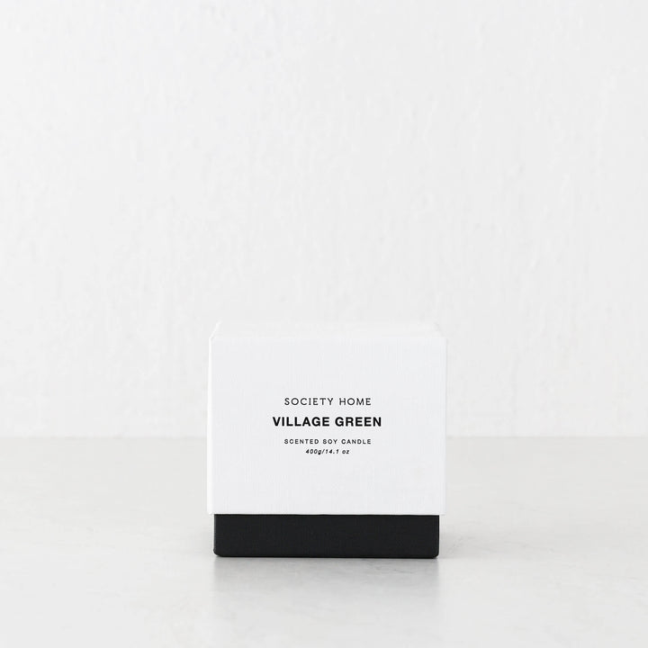 SOCIETY HOME  |  SCENTED SOY CANDLE  |  400G   |  VILLAGE GREEN