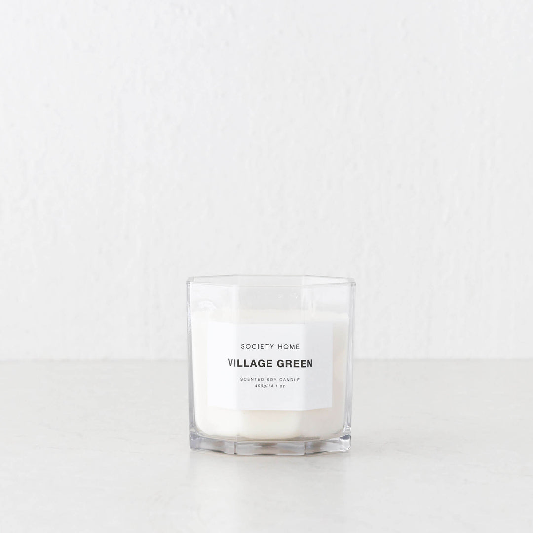 SOCIETY HOME  |  SCENTED SOY CANDLE  |  400G   |  VILLAGE GREEN