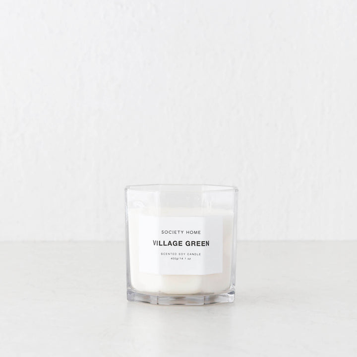 SOCIETY HOME  |  SCENTED SOY CANDLE  |  400G   |  VILLAGE GREEN