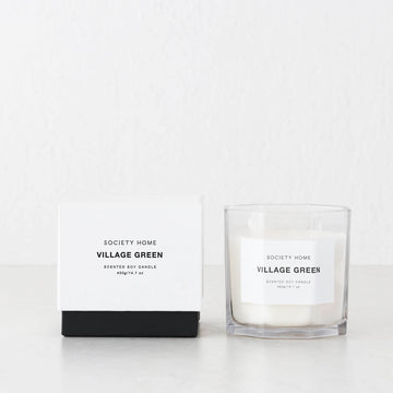 SOCIETY HOME  |  SCENTED SOY CANDLE  |  400G   |  VILLAGE GREEN