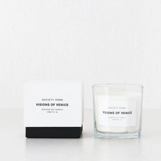 SOCIETY HOME  |  SCENTED SOY CANDLE  |  400G   |  VISIONS OF VENICE