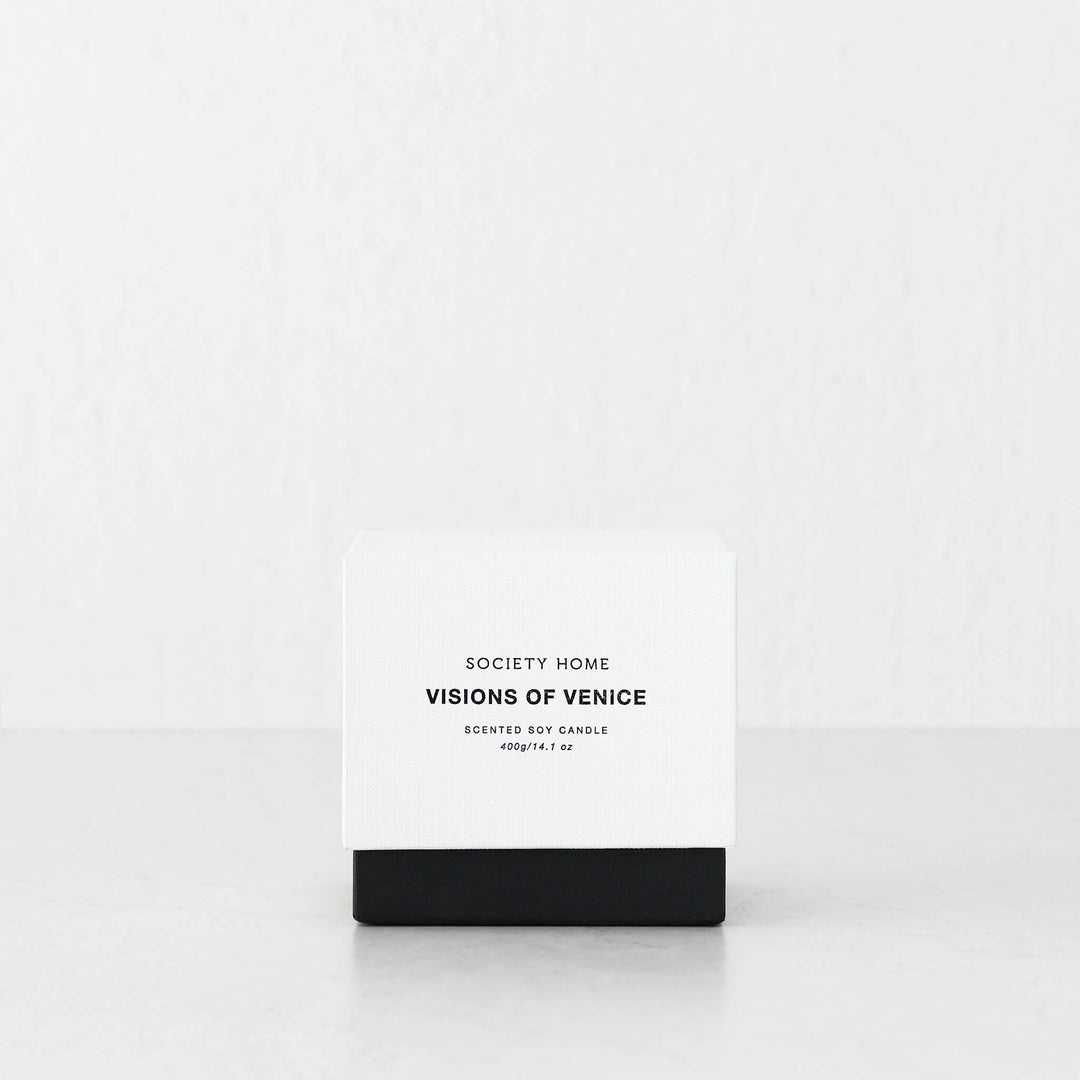 SOCIETY HOME  |  SCENTED SOY CANDLE  |  400G   |  VISIONS OF VENICE