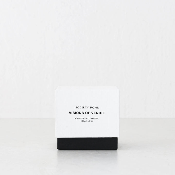 SOCIETY HOME  |  SCENTED SOY CANDLE  |  400G   |  VISIONS OF VENICE