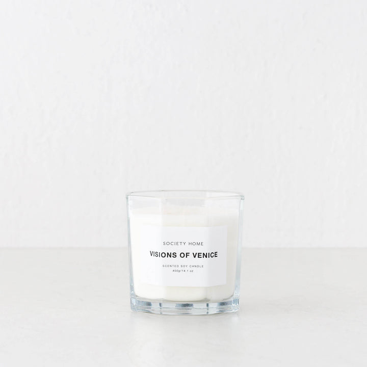 SOCIETY HOME  |  SCENTED SOY CANDLE  |  400G   |  VISIONS OF VENICE