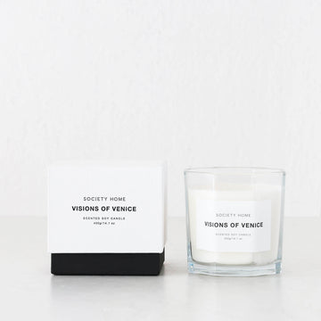 SOCIETY HOME  |  SCENTED SOY CANDLE  |  400G   |  VISIONS OF VENICE