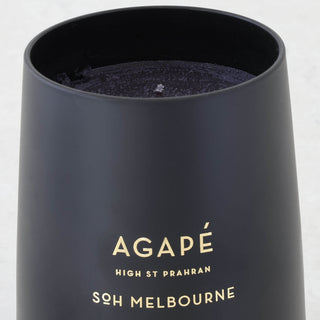 SOH MELBOURNE  |  SOY WAX CANDLE  |  AGAPE BLACK CLOSE UP
