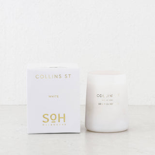 SOH MELBOURNE  |  SOY WAX CANDLE  |  COLLINS ST MATTE WHITE
