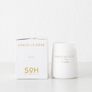SOH MELBOURNE  |  SOY WAX CANDLE  |  GRACE LE ROSE MATT WHITE
