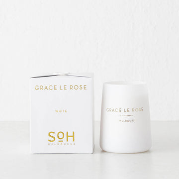 SOH MELBOURNE  |  SOY WAX CANDLE  |  GRACE LE ROSE MATT WHITE
