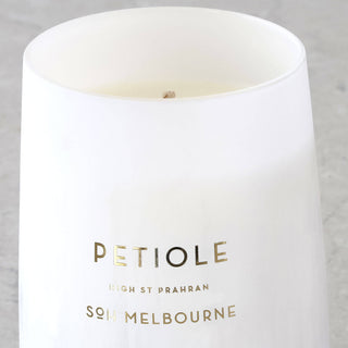 SOH MELBOURNE  |  SOY WAX CANDLE  |  PETIOLE WHITE CLOSE UP