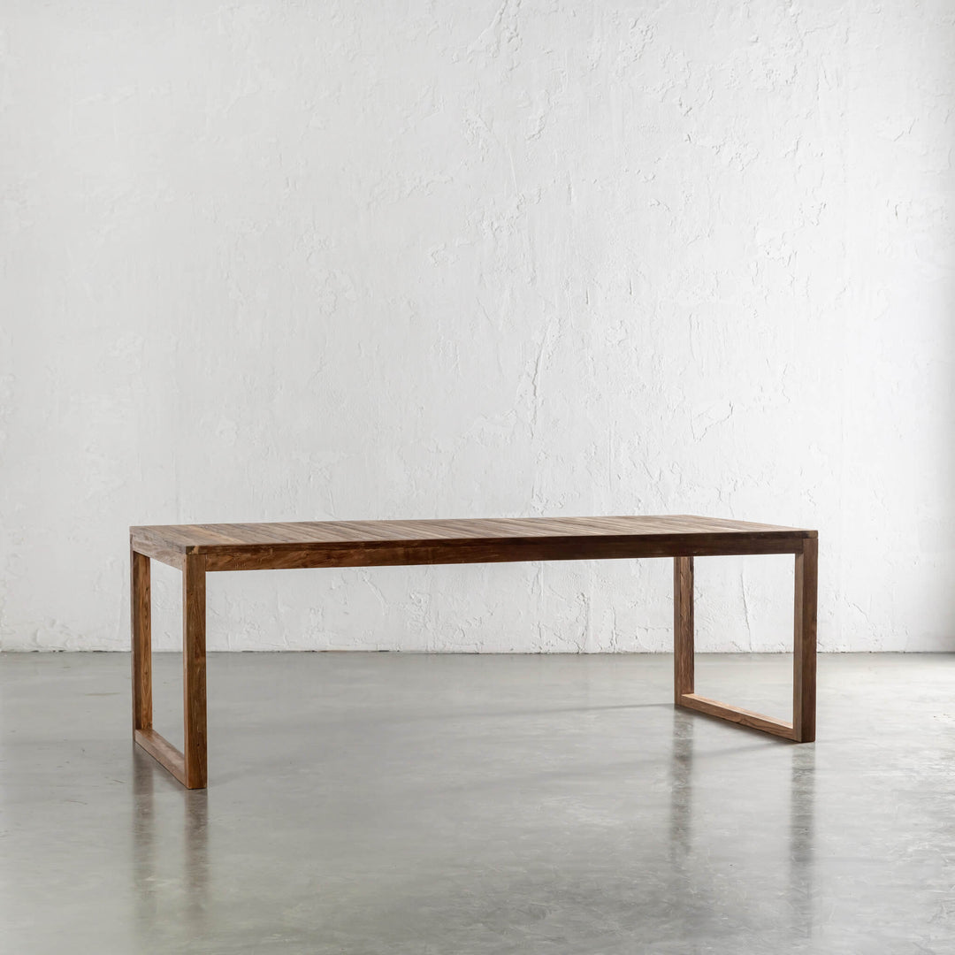 SORENSEN TEAK SLATTED DINING TABLE  |  220CM