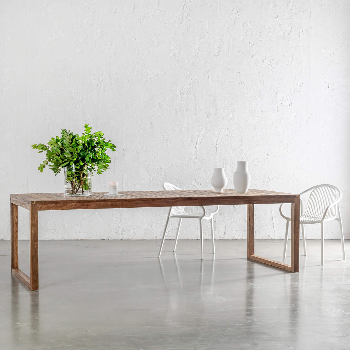 SORENSEN TEAK SLATTED DINING TABLE | 260CM – Living By Design