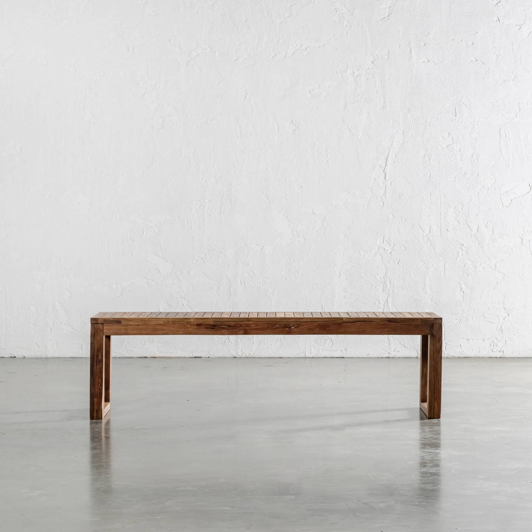 SORENSEN TEAK SLATTED BENCH 160CM