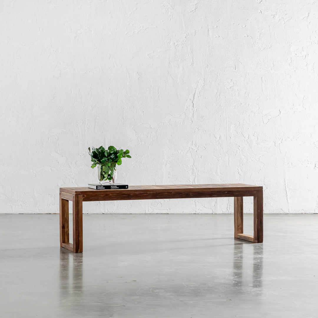 SORENSEN TEAK SLATTED BENCH 160CM