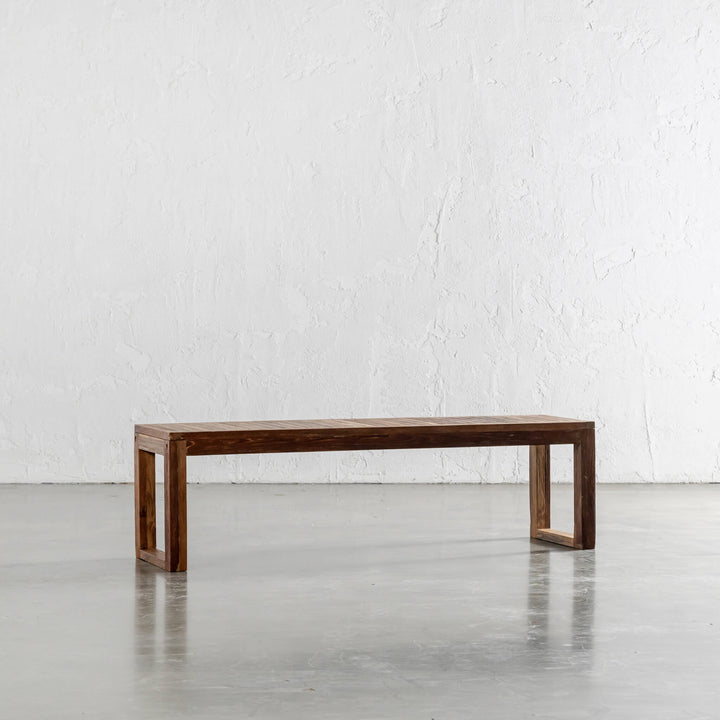 SORENSEN TEAK SLATTED BENCH UNSTYLED 160CM