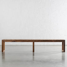 SORENSEN TEAK SLATTED BENCH SIDE VIEW  |  240CM