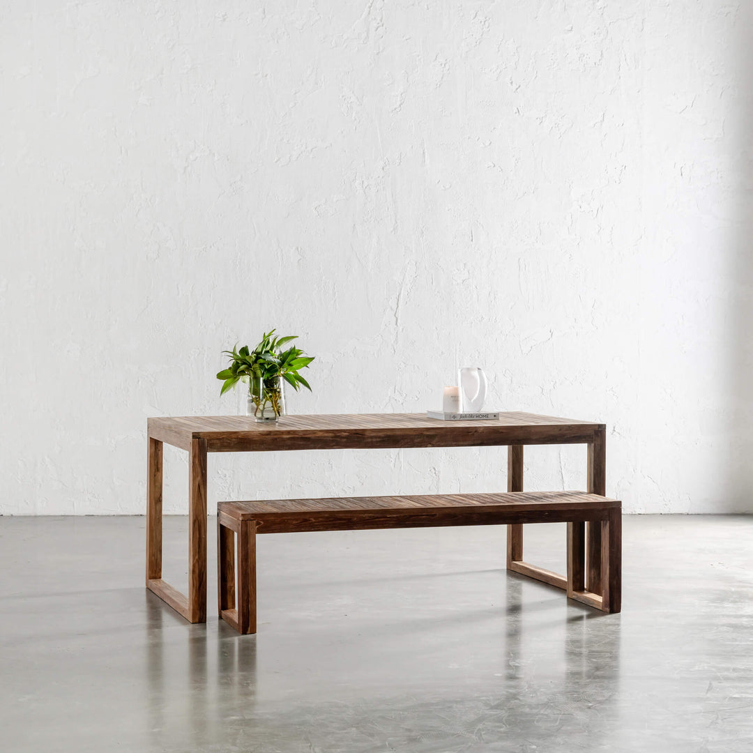 SORENSEN TEAK SLATTED BENCH  |  160CM