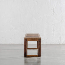 SORENSEN TEAK SLATTED BENCH  END VIEW|  200CM