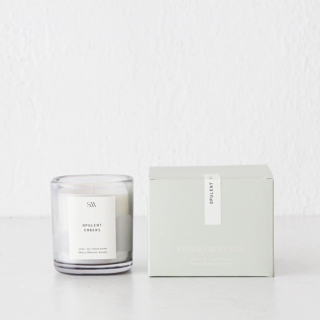 STUDIO MCKENNA  |  SIGNATURE SCENTED 250G CANDLE  |  OPULENT EMBERS