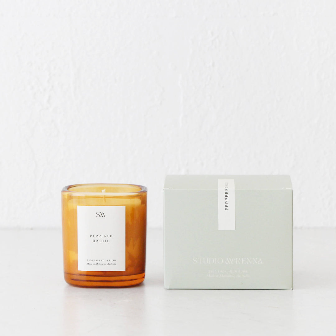 STUDIO MCKENNA  |  SIGNATURE SCENTED 250G CANDLE  |  PEPPERED ORCHID