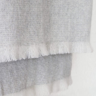 ST ALBANS ALPACA THROW RUG  |  HEATHER | GREY WHITE