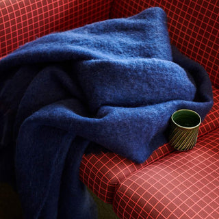 ST ALBANS ALPACA BLANKET THROW  |  ATLANTIC NAVY BLUE