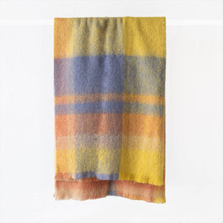 ST ALBANS ALPACA THROW RUG  |  DERBY | YELLOW + ORANGE + BLUE